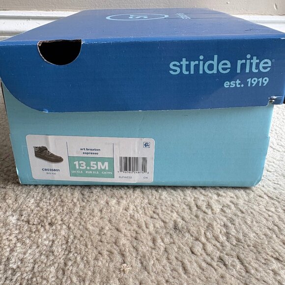 NEW in box, Genuine Leather Stride Rite Braxton boots, size 13.5